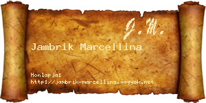 Jambrik Marcellina névjegykártya
