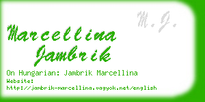 marcellina jambrik business card